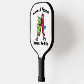 Cartoon Pickle en Pepper Pickleball Team Hot Dill Paddle (Links)