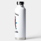 Cartoon Pickle en Pepper Pickleball Team Hot Dill Waterfles (Links)