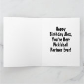 Cartoon Pickle en Pepper Smoking Hot Pickleball Kaart (Binnen)