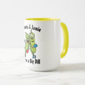 Cartoon Pickle Pair Pickleball Team Big Dill Mok (Voorkant rechts)