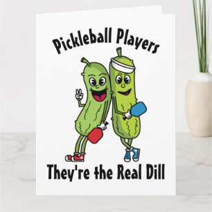 Cartoon Pickles Pickleball Spelers Pickleball Team Kaart