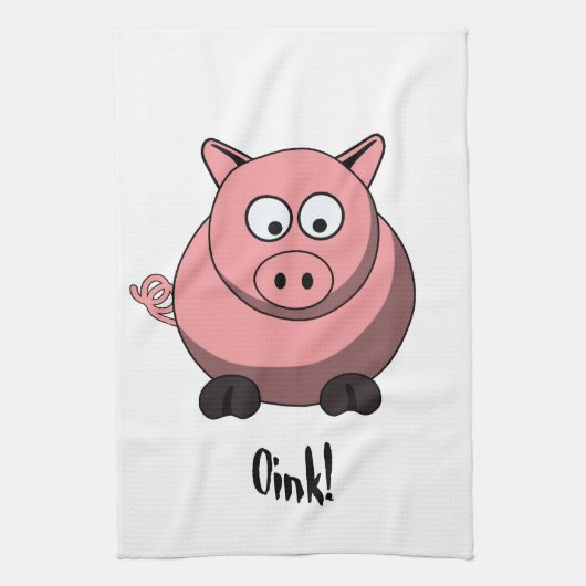 Cartoon Pig American MoJo Kitchen Towels Theedoek (Verticaal)