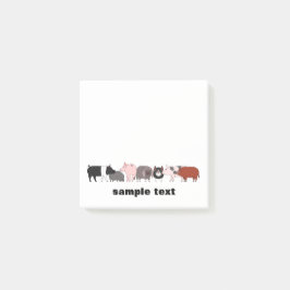 cartoon pig group post it post-it® notes