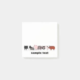 cartoon pig group post it post-it® notes