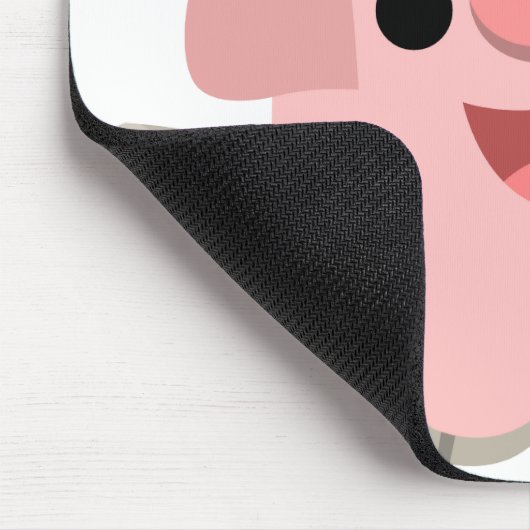 Cartoon Pig mousepad Muismat (Hoek)