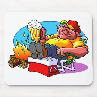 Cartoon Pig Roast Muismat