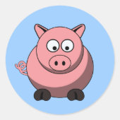 Cartoon Pig Sticker (Voorkant)