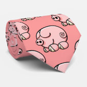 Cartoon Pig Stropdas (Opgerold)