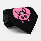 Cartoon Pig Stropdas (Opgerold)