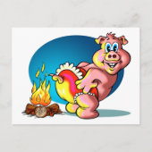 Cartoon Piglet Briefkaart (Voorkant)