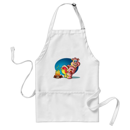 Cartoon Piglet Standaard Schort (Voorkant)