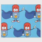 Cartoon Pill Capsule Cadeaupapier (Vlak)