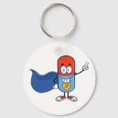 Cartoon Pill Capsule Sleutelhanger (Voorkant)