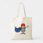 Cartoon Pill Capsule Tote Bag (Achterkant)