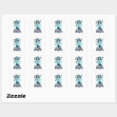 Cartoon Pin-Up Ghost – Ghosts leven langer Vierkante Sticker (Vel)