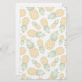 Cartoon Pineappelpatroon Briefpapier (Voorkant / Achterkant)