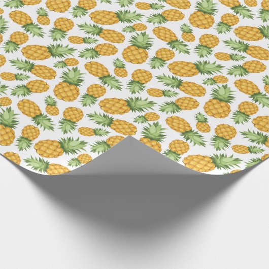Cartoon Pineappelpatroon Cadeaupapier (Hoek)
