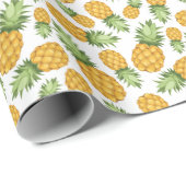 Cartoon Pineappelpatroon Cadeaupapier (Rol Hoek)
