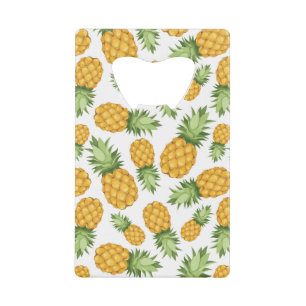 Cartoon Pineappelpatroon Creditkaart Flessenopener