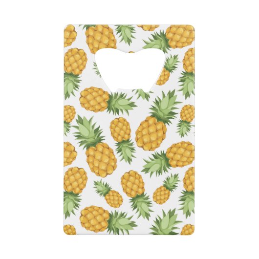 Cartoon Pineappelpatroon Creditkaart Flessenopener (Voorkant)