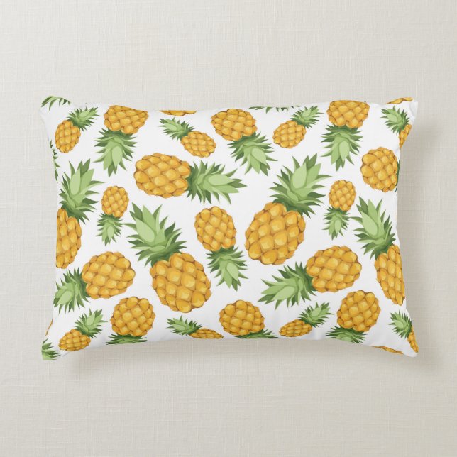 Cartoon Pineappelpatroon Decoratief Kussen (Voorkant)