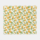 Cartoon Pineappelpatroon Fleece Deken (Voorkant (Horizontaal))