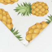 Cartoon Pineappelpatroon Fleece Deken (Hoek)