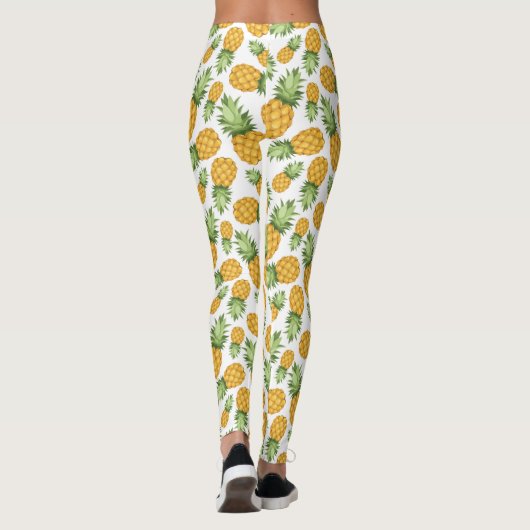 Cartoon Pineappelpatroon Leggings (Achterkant)