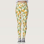 Cartoon Pineappelpatroon Leggings (Voorkant)