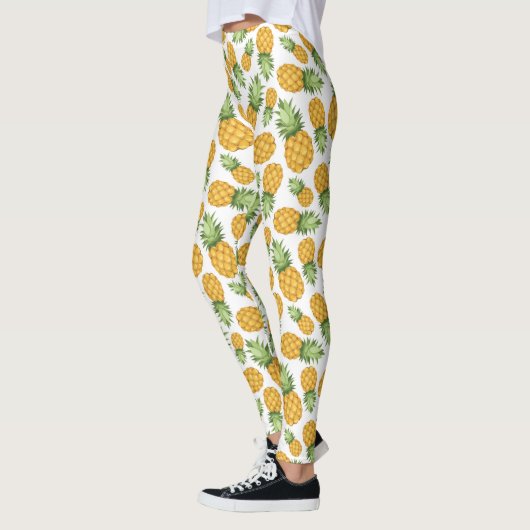 Cartoon Pineappelpatroon Leggings (Links)
