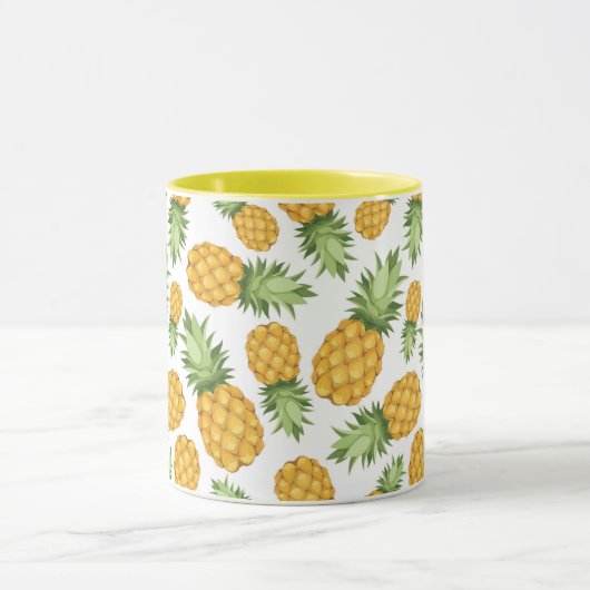 Cartoon Pineappelpatroon Mok (Midden)