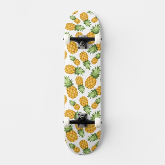 Cartoon Pineappelpatroon Persoonlijk Skateboard (Voorkant)