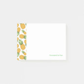 Cartoon Pineappelpatroon Post-it® Notes (Voorkant)