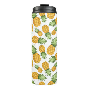 Cartoon Pineappelpatroon Thermosbeker