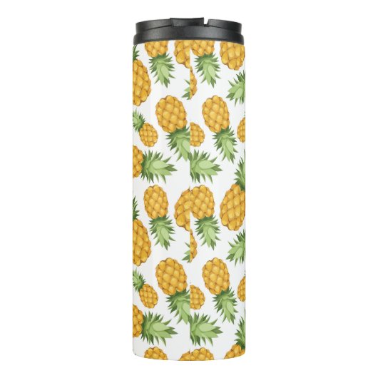 Cartoon Pineappelpatroon Thermosbeker (Achterkant)