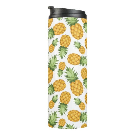 Cartoon Pineappelpatroon Thermosbeker (Geroteerd rechts)