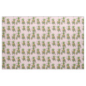 Cartoon Pineapple Dancing Hawaiian Hula Stof (Fat Quarter)