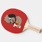 Cartoon pingpongpeddel tafeltennisbatje (Zijkant)