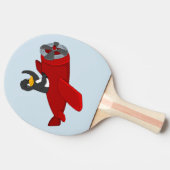 Cartoon pingpongpeddel tafeltennisbatje (Zijkant)