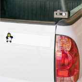 Cartoon pinguïn bumpersticker (Op Truck)