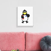 Cartoon pinguïn canvas afdruk (Insitu (Woonkamer))