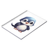 Cartoon pinguïn illustratie notitieboek (Linkerzijde)