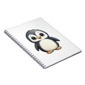 Cartoon pinguïn illustratie notitieboek (Rechterzijde)