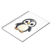 Cartoon pinguïn illustratie notitieboek (Linkerzijde)