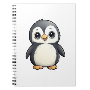 Cartoon pinguïn illustratie notitieboek