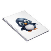 Cartoon pinguïn illustratie notitieboek (Rechterzijde)
