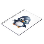 Cartoon pinguïn illustratie notitieboek (Linkerzijde)