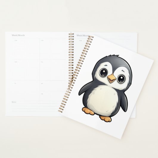 Cartoon pinguïn illustratie planner (Display)