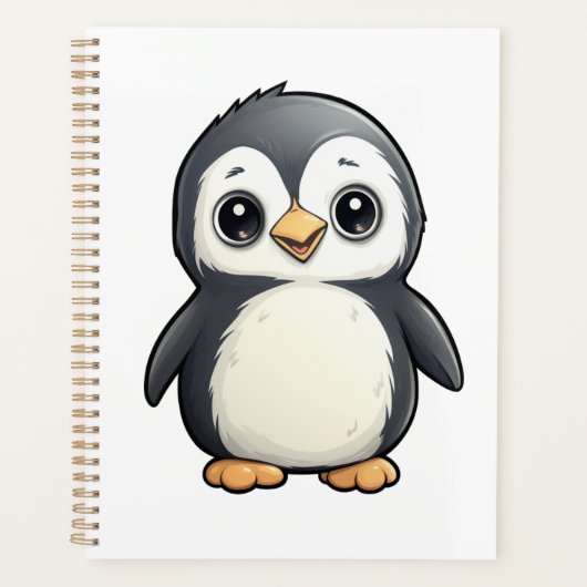 Cartoon pinguïn illustratie planner (Voorkant)