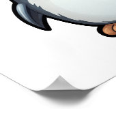 Cartoon pinguïn illustratie poster (Hoek)